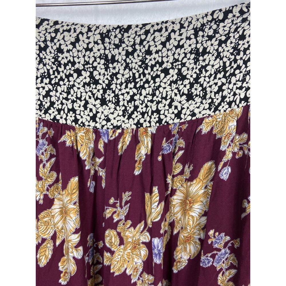 Natural Life Long Skirt Multiple Tiered Prints Women’s XL Elastic Waist - Picture 3 of 11